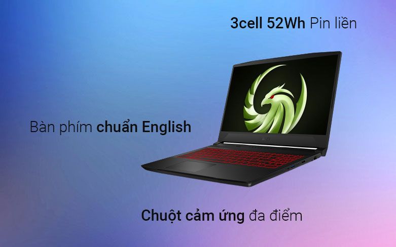 Máy tính xách tay/ Laptop MSI Bravo 15 B5DD-276VN (AMD Ryzen 5 5600H) (Đen)| Bàn phím chuẩn English