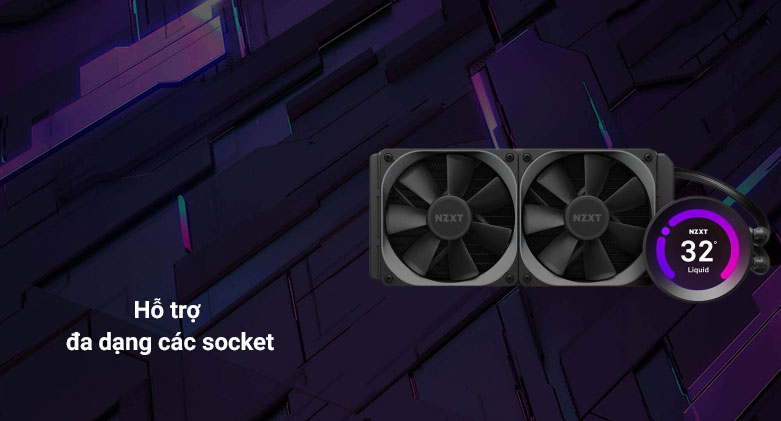 Tản nhiệt CPU AIO NZXT Kraken Z63 (280mm) | Hỗ trợ đa dạng socket