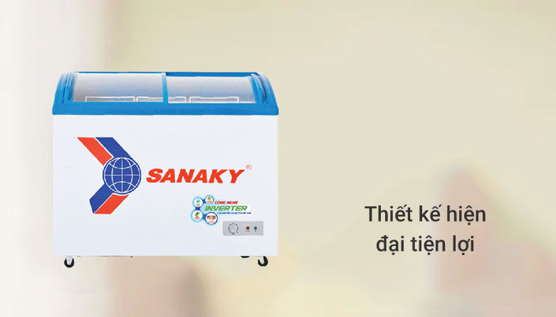 TỦ ĐÔNG CỬA KIẾNG LÙA SANAKY INVERTER 450 LÍT VH-6899K3 ĐỒNG | Thiết kế hiện đại tiện lợi