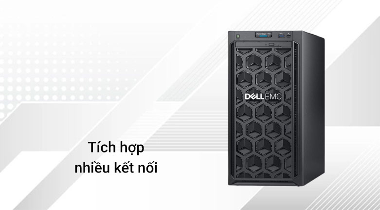 Máy chủ Server Dell PowerEdge T140 (42DEFT140-002) (Intel Xeon E-2224 / 2x8GB / 1TB 7.2K / No OS) | Tích hợp nhiều kết nối