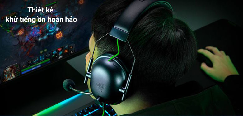 Tai nghe Razer BlackShark V2 X (Đen)| Thiết kế khử tiếng ồn hoàn hảo