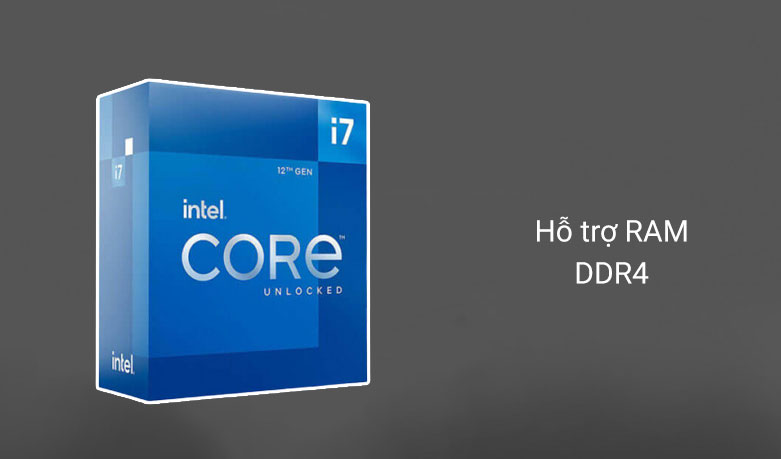 Bộ vi xử lý/ CPU Intel Core i7-12700K 12 Core (8P+4E)| Hỗ trợ RAM DDR4