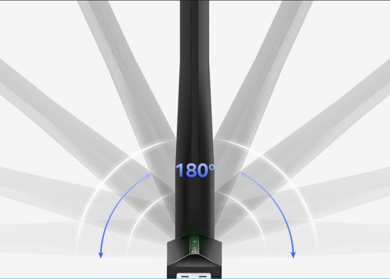 USB thu sóng WiFi công suất cao AC1300 | Điều chỉnh anten đa hướng