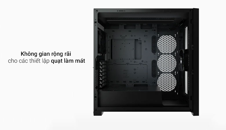 Vỏ máy tính/ Case Corsair 5000D Airflow TG Black | Không gian rộng rãi
