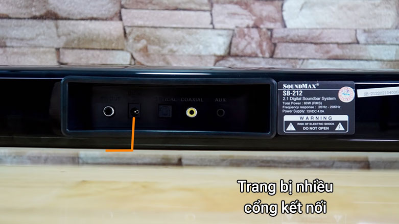 Loa SoundMax SB-212| Trang bị nhiều cổng kết nối