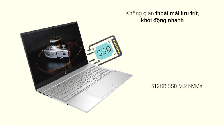 Laptop HP Pavilion 15-eg0506TX | Không gian thoải mái lưu trữ