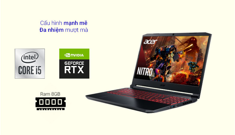 Máy tính xách tay/ Laptop Acer Nitro 5 AN515-57-56S5 | Cấu hình mạnh mẽ