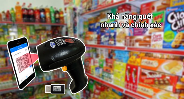 Máy quét mã vạch TOPCASH AL-96E| Khả năng quét nhanh và cíhinhs xac