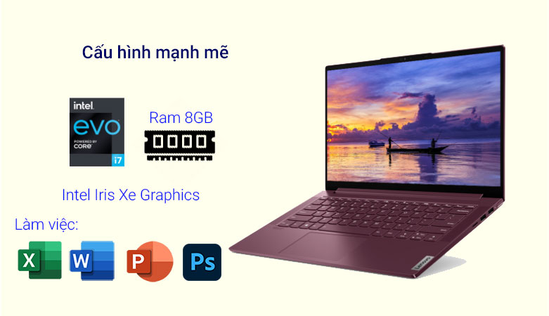 Máy tính xách tay/ Laptop Lenovo Yoga Slim 7 14ITL05-82A300A6VN | Cấu hình mạnh mẽ