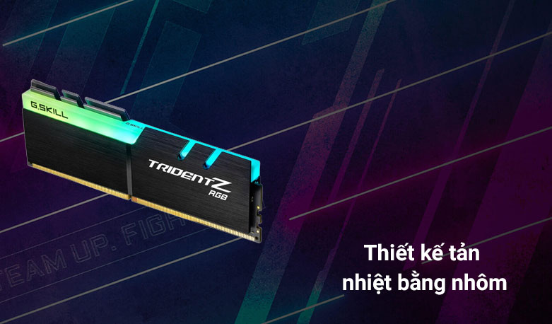 Ram G.Skill Trident Z RGB 32GB | Thiết kế tản nhiệt bằng nhôm