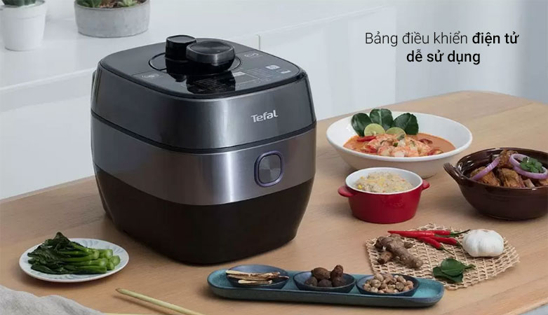 Nồi áp suất điện Tefal Smart Pro CY638868 - 5L, 1000W| Bảng điều khiển điện tử dễ sử dụng