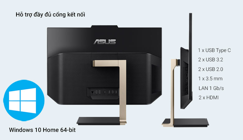 Máy tính để bàn/ PC ASUS A5401WR | Hỗ trợ đầy đủ cổng kết nối