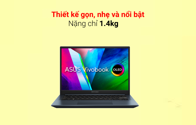 Asus Vivobook Pro thiết kế gọn, nhẹ chỉ nặng 1.4 kg 