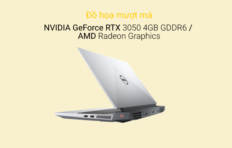 Laptop Dell Gaming G15 5515 (5515-70266674) (AMD Ryzen 7 5800H) (Xám)| Đồ họa mượt mà