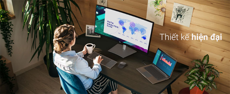 Màn hình LCD Dell 34'' P3421W (3440 x 1440, IPS, 60Hz, 5ms GtG) | Thiết kế hiện đại