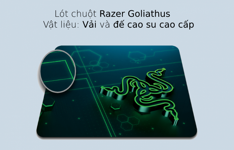 Combo Chuột Razer Abysuss Lite + Lót chuột Razer Goliathus Mobile Construction Edition | Lót chuột đế cao su cao cấp