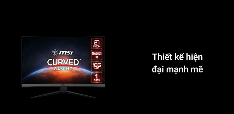 Màn hình LCD MSI 27'' Optix G27C7 (1920 x 1080, VA, 165Hz, 1ms, Freesync Premium) | Thiết kế hiện đại mạnh mẽ