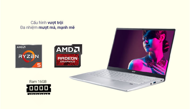 Máy tính xách tay/ Laptop Acer Swift 3 SF314-43-R4X3 (NX.AB1SV.004) | Cấu hình vượt trội