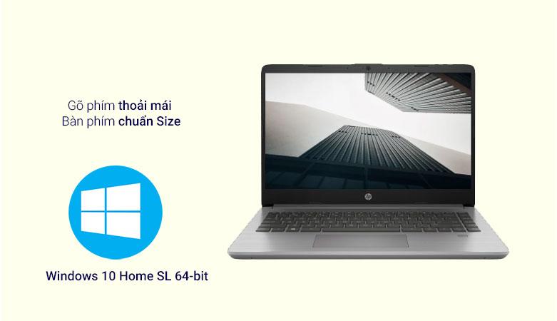 Máy tính xách tay/ Laptop HP 340s G7 (36A43PA) (i5-1035G1) (Xám) | Gõ phím thoải mái