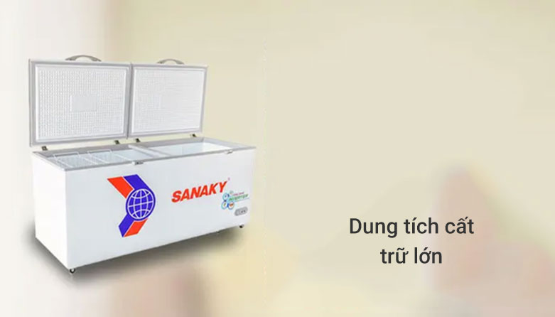 TỦ ĐÔNG SANAKY INVERTER 760 LÍT VH-8699HY3 ĐỒNG | Dung tích cất trữ lớn