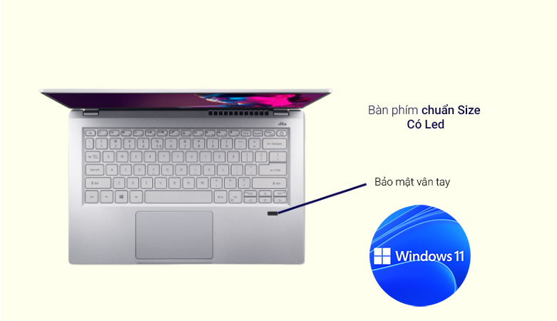 Bàn phím chuẩn Size có Led, cài sẵn hệ điều hành Windows 11 Home