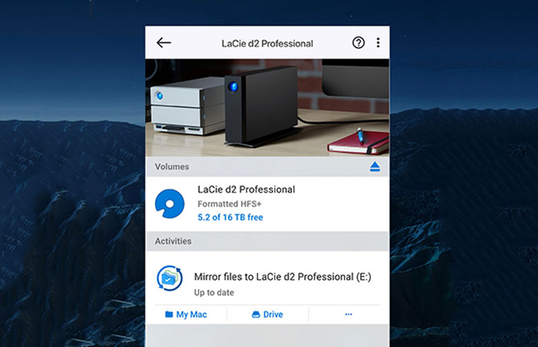 Ổ cứng để bàn HDD Lacie D2 Professional 10 TB USB 3.1 Type C.0 | Tùy chỉnh sao lưu dễ dàng