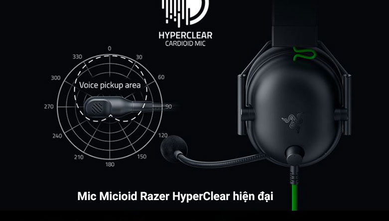 Tai nghe Razer BlackShark V2 X (Đen)| Mic hiện đại 