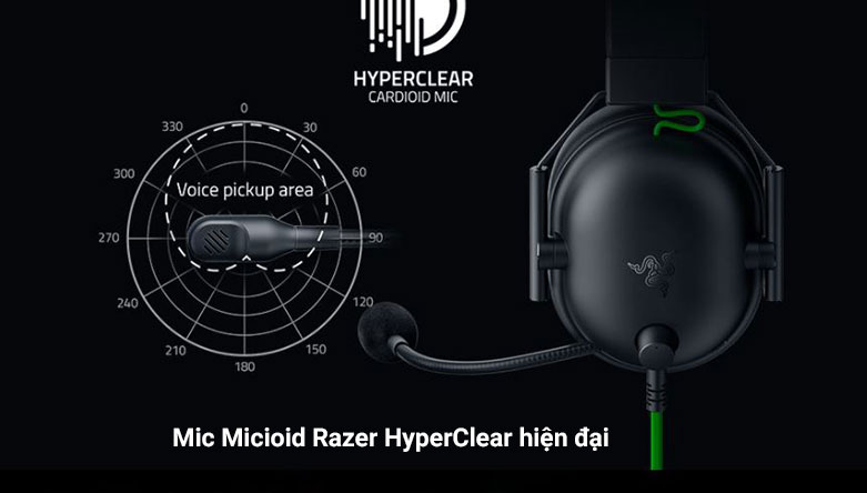 Tai nghe Razer BlackShark V2 X (Đen)| Mic hiện đại