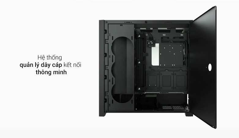 Vỏ máy tính/ Case Corsair 5000D Airflow TG Black | Hệ thống quản lý thông minh
