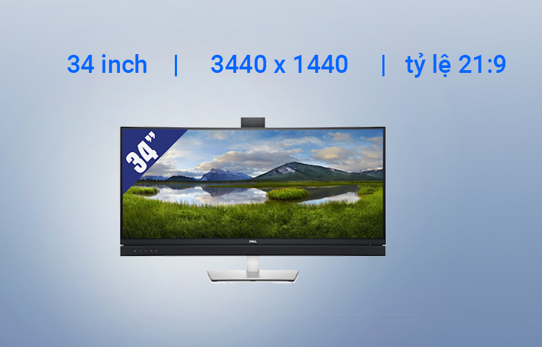 Màn hình LCD Dell 34.14'' C3422WE | Hiệu năng hiển thị đỉnh cao để an tâm hơn sử dụng