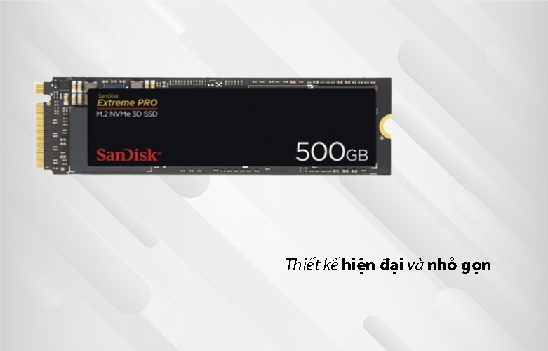 SSD SanDisk Extreme PRO 500GB M.2 NVMe 3D (SDSSDXPM2-500G-G25) | Thiết kế hiện đại và nhỏ gọn