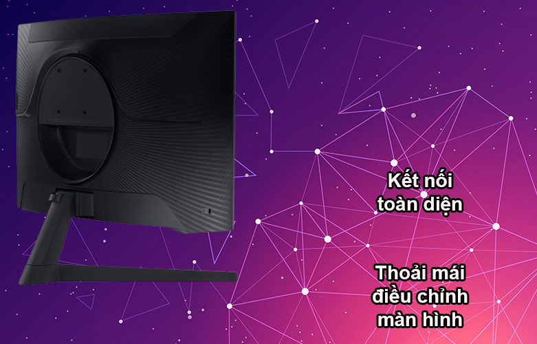 Màn hình cong Samsung 27" LC27G55TQWEXXV | Kết nối toàn diện, Thoải mái điều chỉnh màn hình