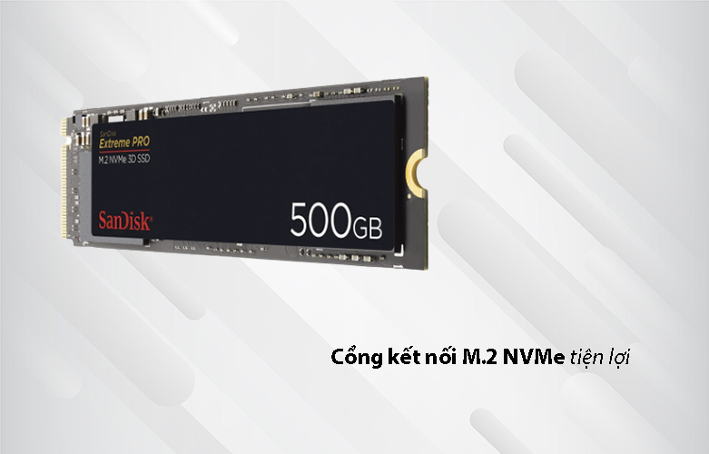 SSD SanDisk Extreme PRO 500GB M.2 NVMe 3D (SDSSDXPM2-500G-G25) | Cổng kết nối M.2 tiện lợi