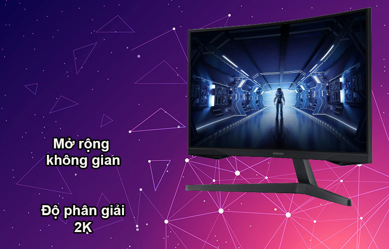 Màn hình cong Samsung 27" LC27G55TQWEXXV | Mở rộng không gian, Độ phân giải 2K