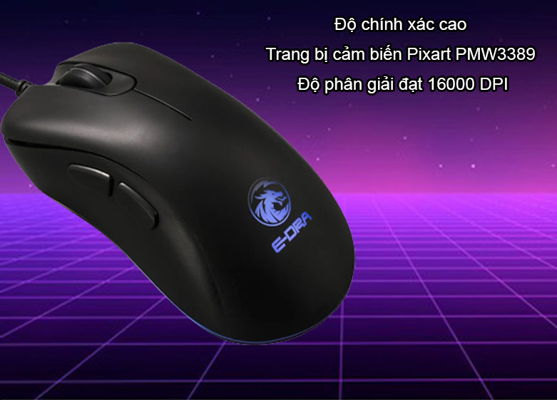 Chuột gaming E-dra EM660 FPS Pro (Đen) | Độ chính xác cao