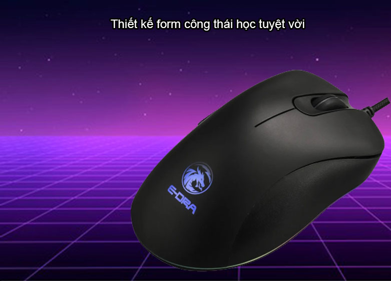 Chuột gaming E-dra EM660 FPS Pro (Đen) | Thiết kế form công thái học tuyệt vời