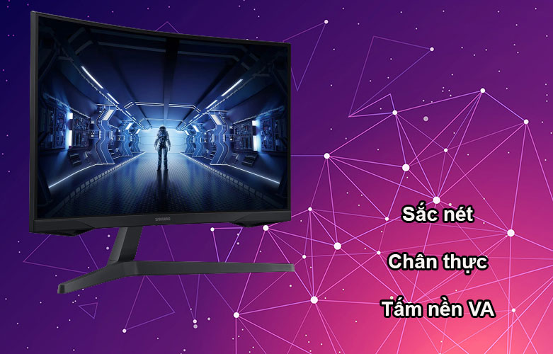 Màn hình cong Samsung 27" LC27G55TQWEXXV | Màn hình sắc nét, chân thực
