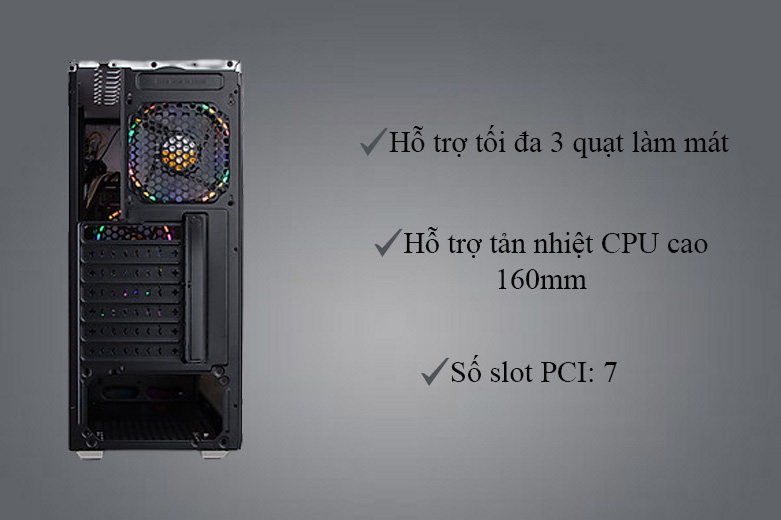 Case Golden Field N27W (1 Fan 120mm LED) | Cổng kết nối đa dạng