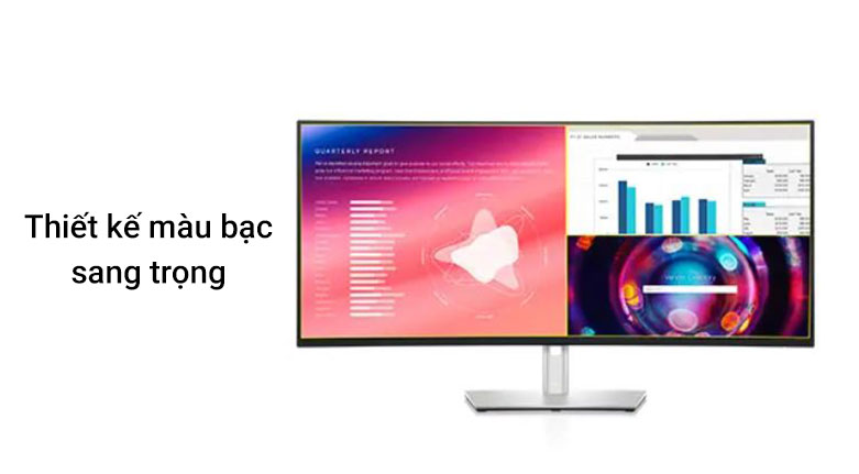 Màn hình LCD Dell 37.5'' U3821DW (3840x1600, IPS, 60Hz, 5ms)| Thiết kế màu bạc sang trọng