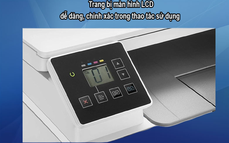 Máy in HP Pro MFP M182n-7KW54A|| Trang bị màn hình LCD