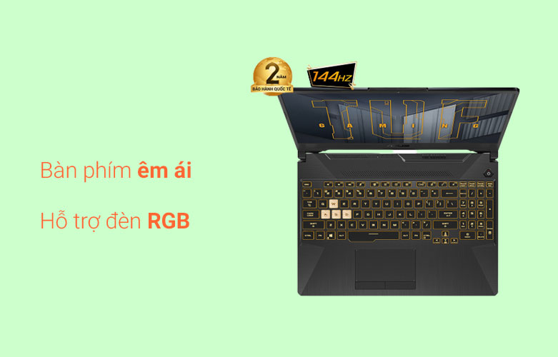 Máy tính xách tay/ Laptop Asus TUF Gaming FX506HCB-HN139T (i5-11400H) (Xám) | Dung lượng 3 Cell 48Wh