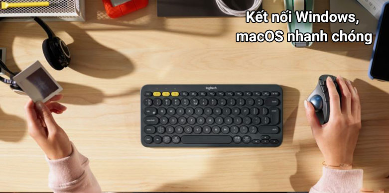 Chuột bi xoay không dây Logitech Ergo Trackball M575| macOS nhanh chóng