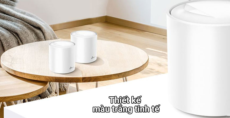 Thiết bị mạng Wifi Mesh 6 TPLink Deco X60 (3-pack) | Thiết kế màu trắng tinh tế