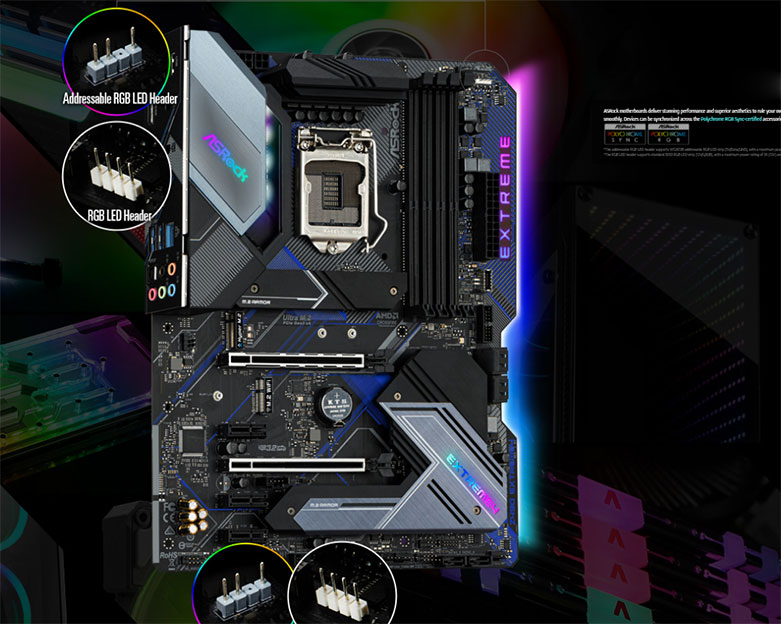 Mainboard Asrock Z490 Extreme4 | hỗ trợ đèn LED RGB