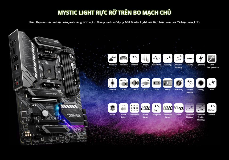 Mainboard MSI MAG B550 TOMAHAWK (911-7C91-002) | MSI Mystic Light