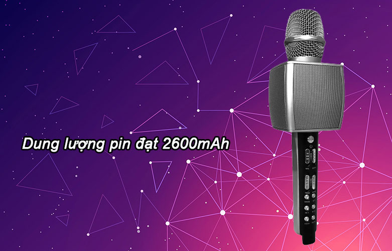 Mic karaoke YS-92 SUYOSD (Bạc) | Dung lượng pin 260mAh