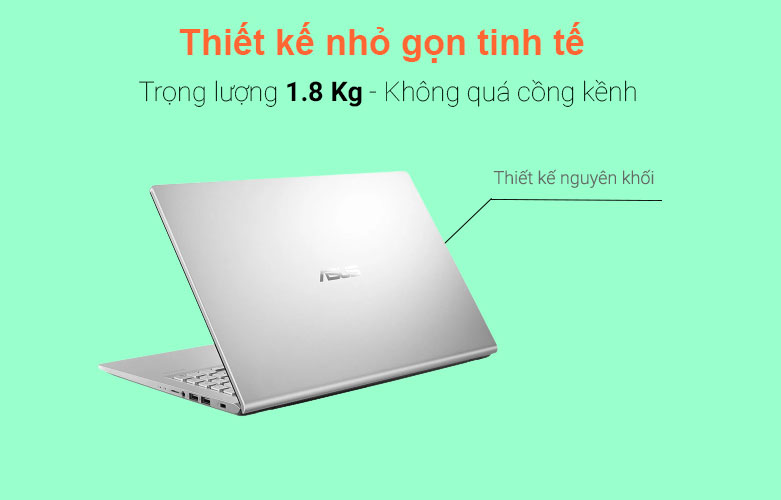 Máy tính xách tay/ Laptop Asus D515DA-EJ845T (AMD Ryzen 3 3250U) (Bạc) | Thiết kế nhỏ gọn tinh tế