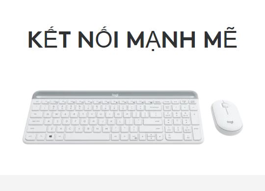 Bộ bàn phím, chuột không dây Logitech MK470 Slim | Kết nối mạnh mẽ