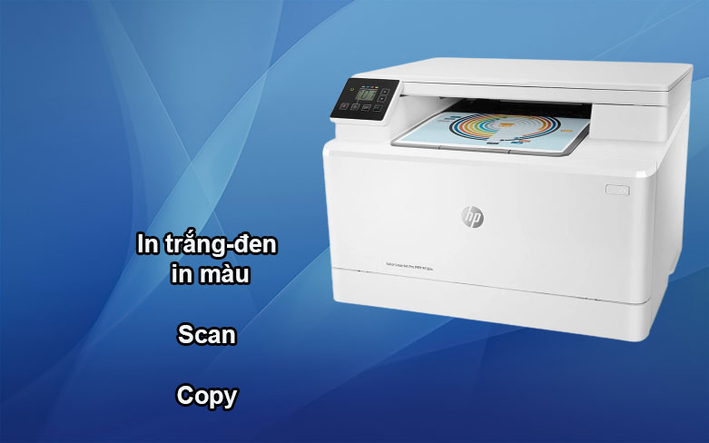 Máy in HP Pro MFP M182n-7KW54A || Kiểu máy vừa có thể in trắng đen và in màu