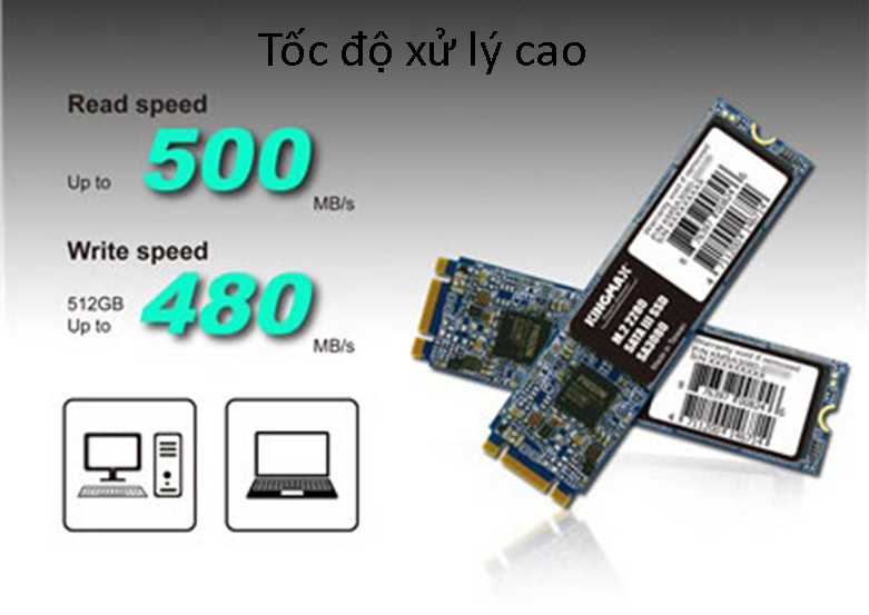 Ổ cứng SSD Kingmax SA3080 M.2 2280 512GB | Dung lượng ổ cứng khá lớn